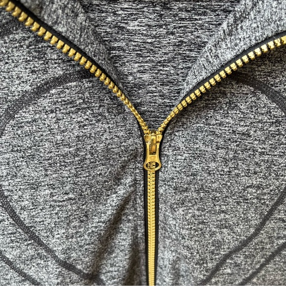Lululemon Wm’s Stride Hoodie Long Jacket II In Heathered Black & Gray Sz 6 - Picture 4 of 15